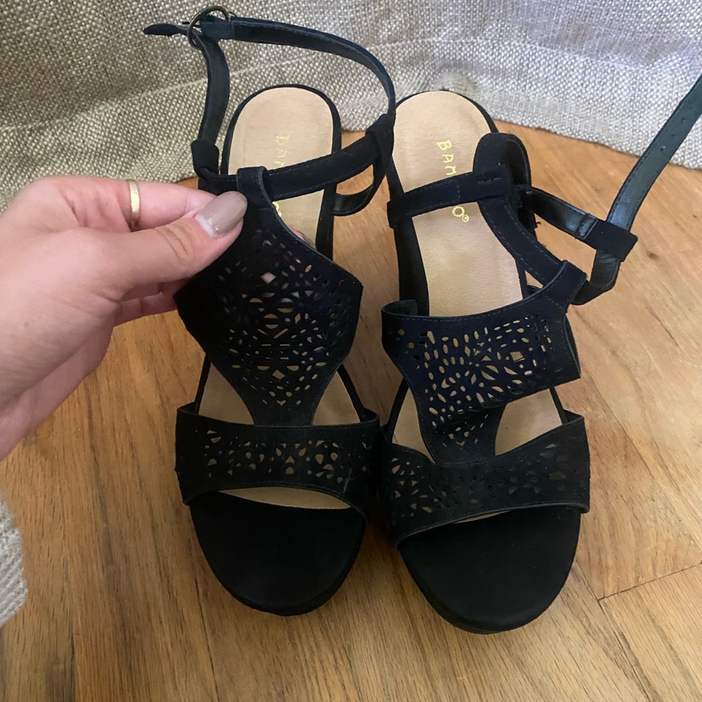 Black Suede High Heels